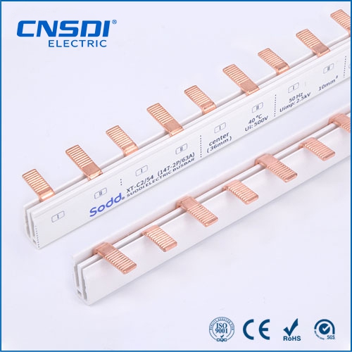 C45 2P Pin Copper Comb Busbar for MCB