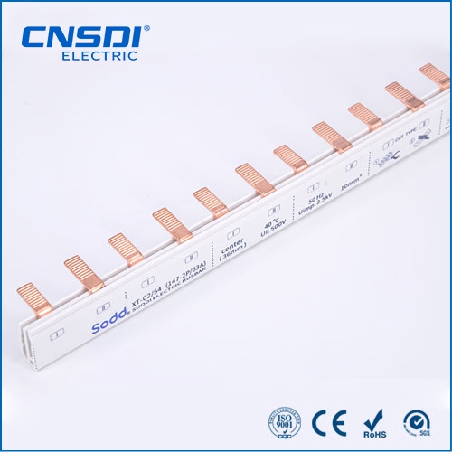 C45 2P Pin Copper Comb Busbar for MCB