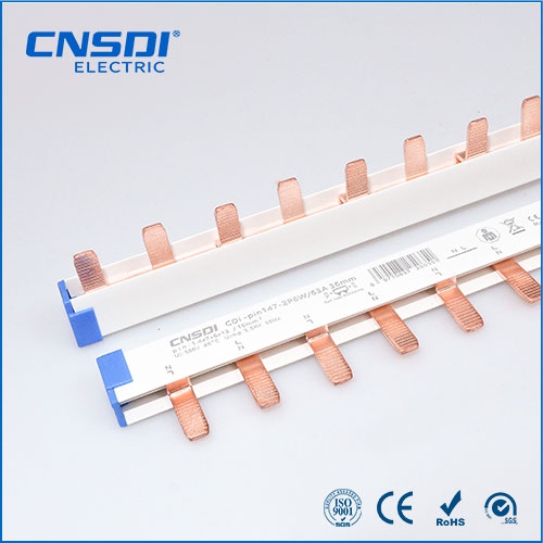 C45 2P Pin Copper Comb Busbar for MCB