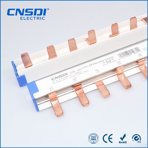 C45 3P Pin Copper Comb Busbar for MCB