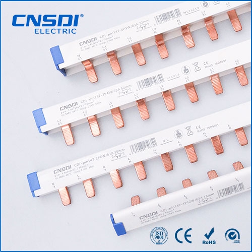 C45 3P Pin Copper Comb Busbar for MCB