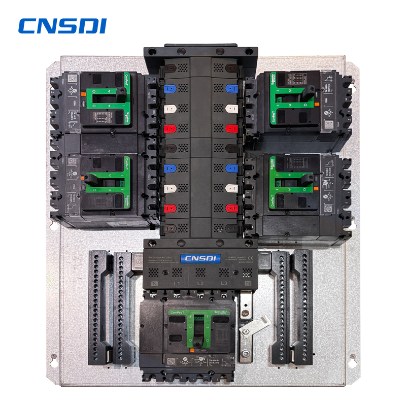 CDi420-4PN/250A 16Ways 35mm MCCB Pitch Pan Assembly Chassis,with Neutral Busbar, 4-Phase, 250A Rated